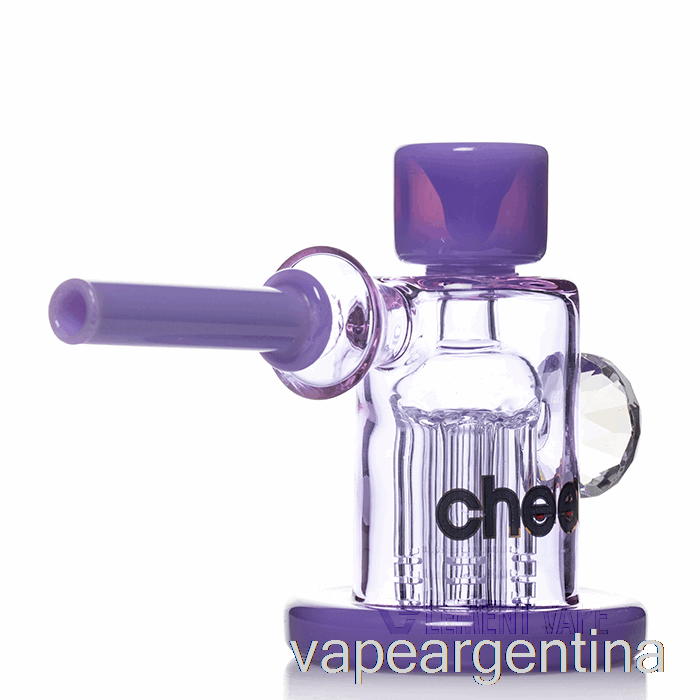 Cheech Glass Tree Bubbler Vape Morado Descartable